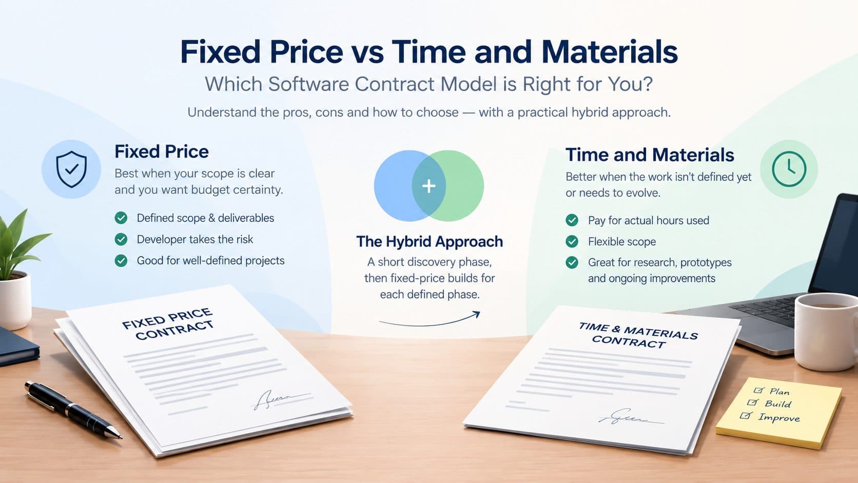 Fixed price vs time and materials in software projects