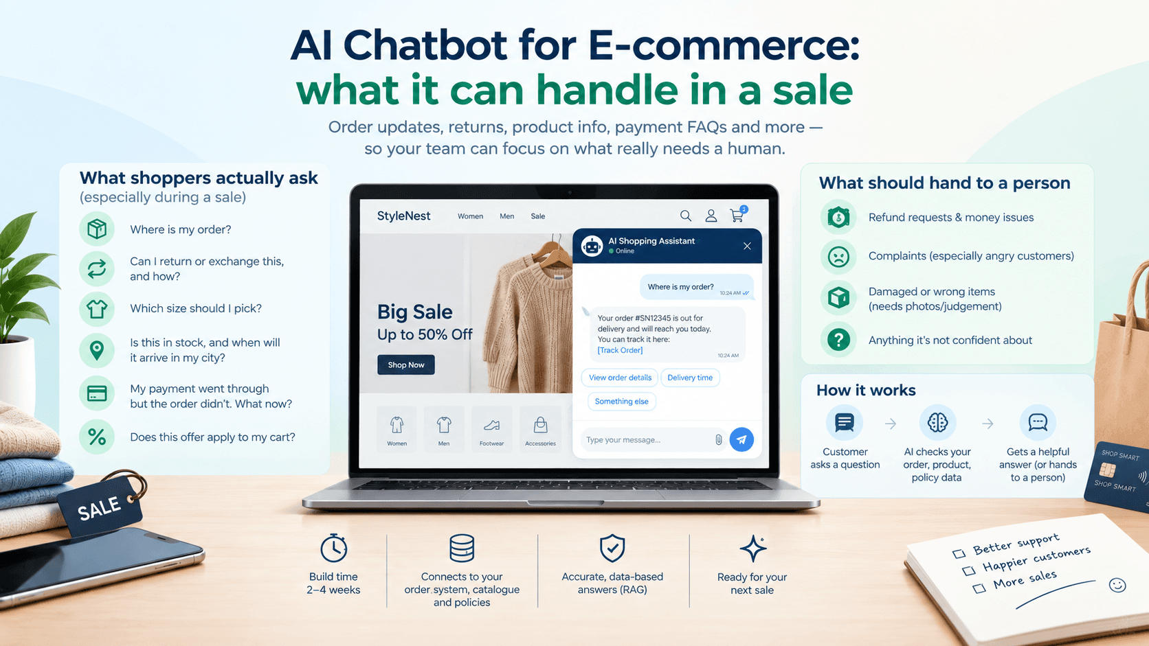 AI chatbot for e-commerce: what it can handle in a sale